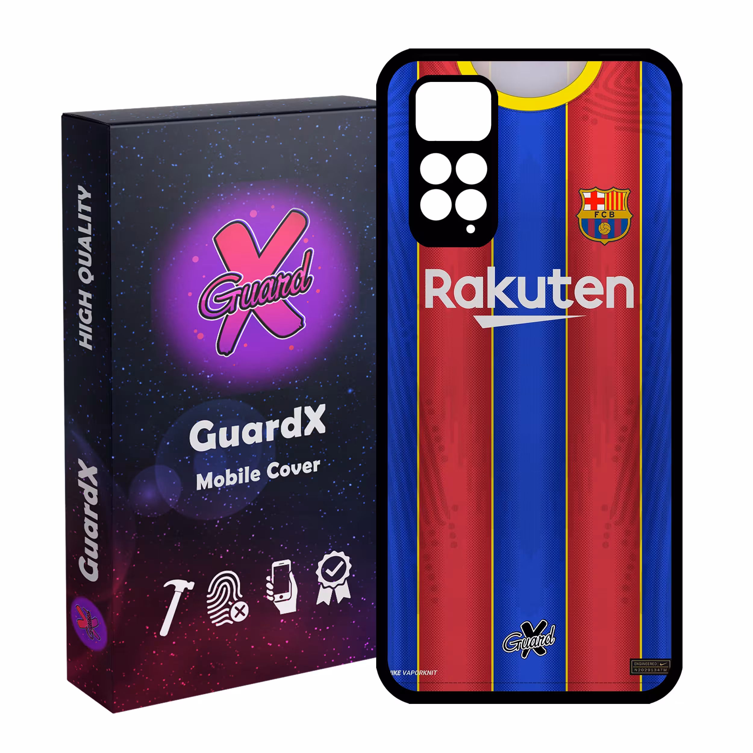 کاور گارد ایکس طرح بارسلونا مدل Glass10228 مناسب برای گوشی موبایل شیائومی Redmi Note 11S/ Note 11 4G