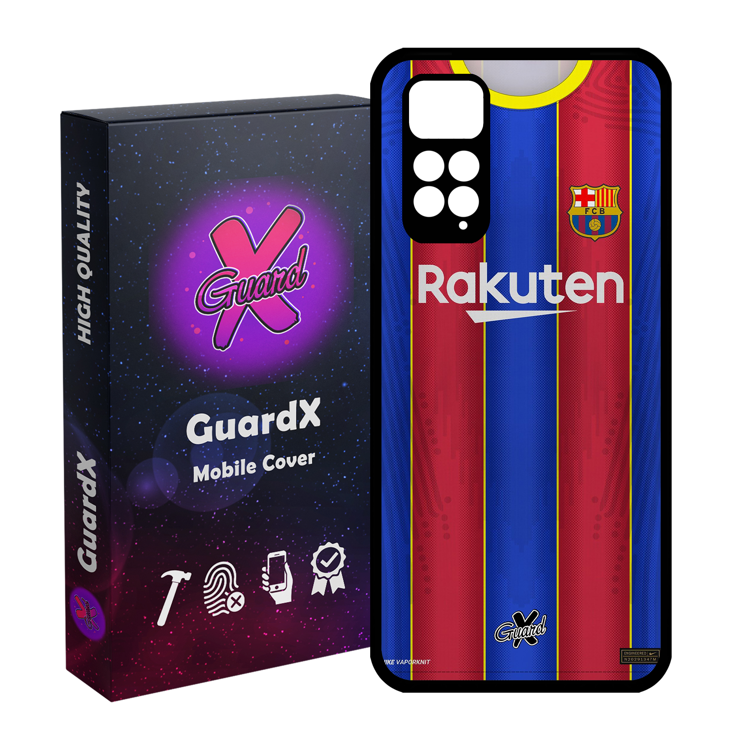 کاور گارد ایکس طرح بارسلونا مدل Glass10228 مناسب برای گوشی موبایل شیائومی Redmi Note 11S/ Note 11 4G