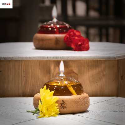 شمعدان مدل اسپا بزرگ چوبی