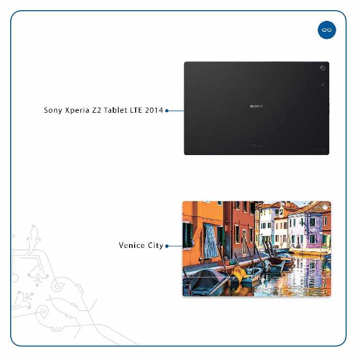 برچسب پوششی ماهوت مدل Venice City مناسب برای تبلت سونی Xperia Z2 Tablet LTE 2014