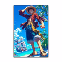 تابلو شاسی گوفی مدل انیمه وان پیس لوفی دزد دریایی کلاه حصیری طرح Luffy One Piece Anime کد BEECH22 | دنیای قاب