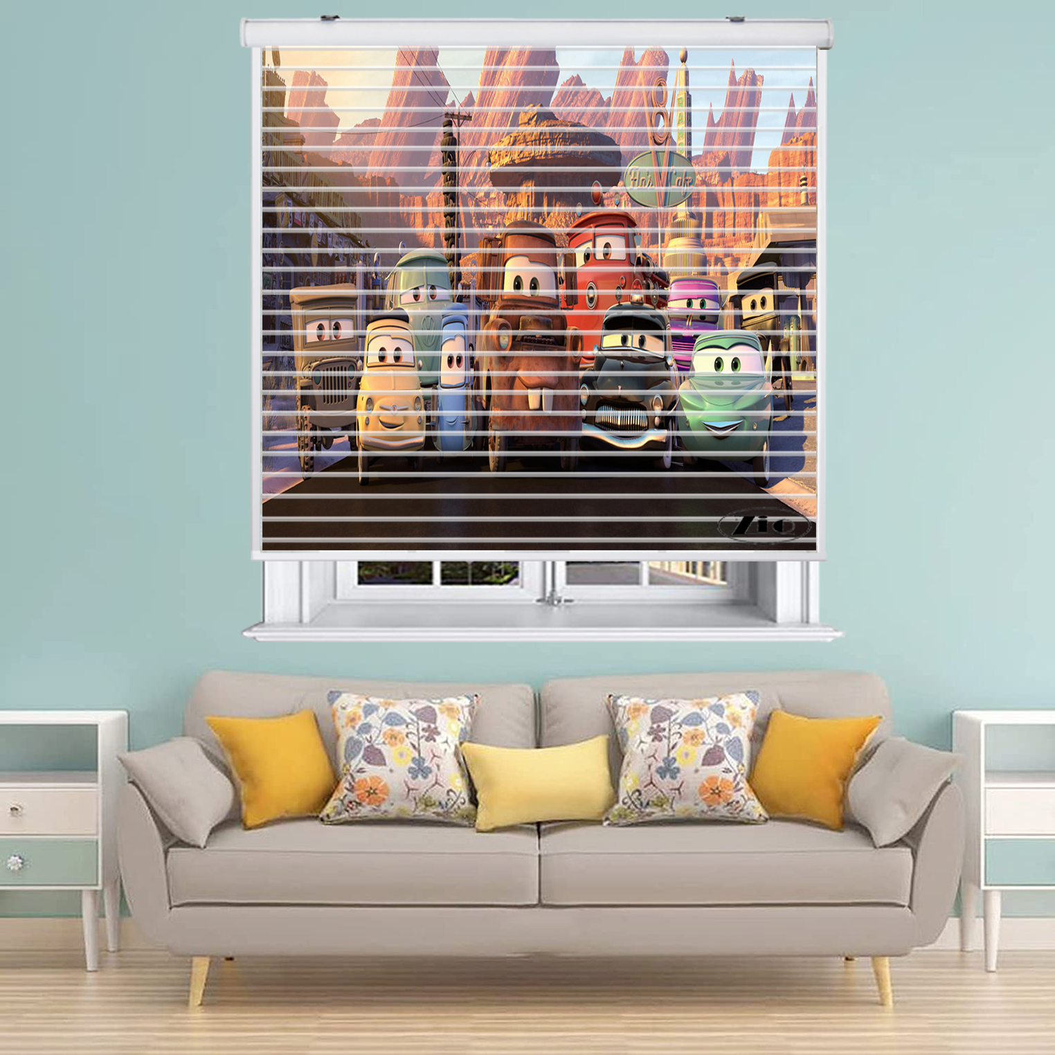 پرده زبرا زیو مدل سیلوئت K3030 سایز 150x150 سانتی متر