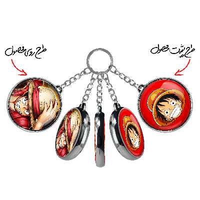 جاکلیدی خندالو طرح لوفی انیمه وان پیس One Piece مدل دوطرفه کد 1053910534