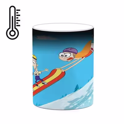 ماگ حرارتی کاکتی طرح کارتون Phineas And Ferb مدل mgh22924