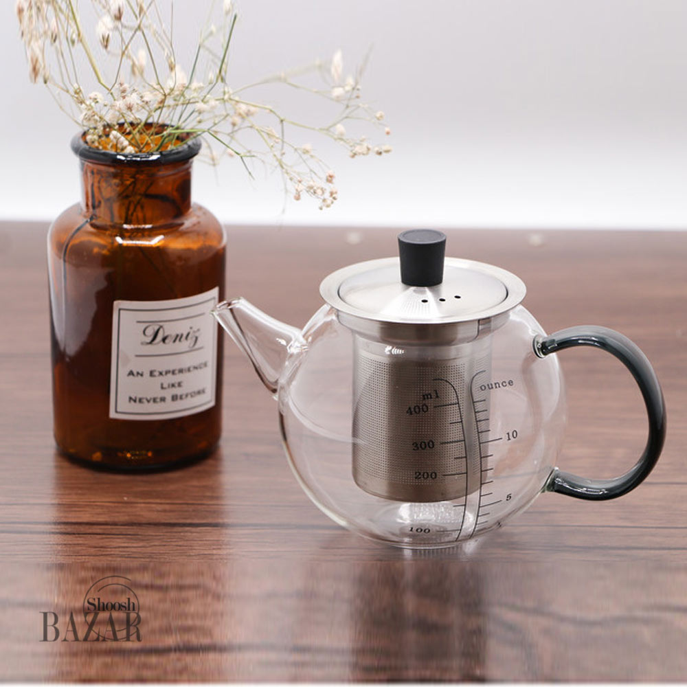 قوری پیرکس دسته دودی بی وی کی (سه سایز)