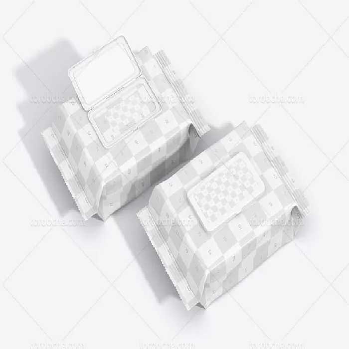 فایل موکاپ دستمال مرطوب | گرافیک با طعم تربچه