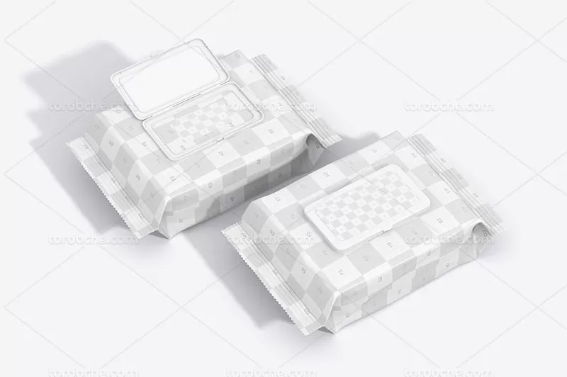 فایل موکاپ دستمال مرطوب | گرافیک با طعم تربچه