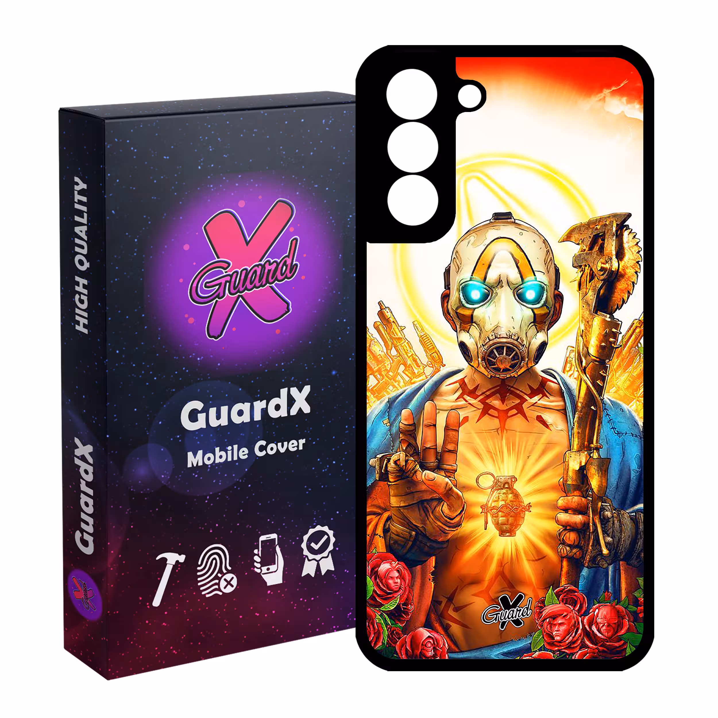 کاور گارد ایکس طرح Borderlands مدل Glass10068 مناسب برای گوشی موبایل سامسونگ Galaxy S21 FE
