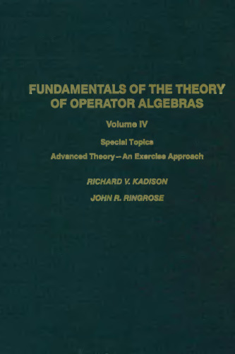 خرید و دانلود نسخه کامل کتاب Fundamentals of the theory of operator algebras. Special topics