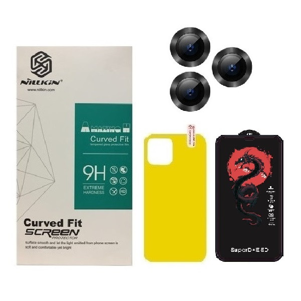 محافظ صفحه نمایش  مدل HORO مناسب برای گوشی موبایل اپل iPhone 14 Pro  به همراه محافظ پشت گوشی و محافظ لنز دوربین | کالا برتری