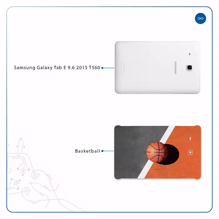 برچسب پوششی ماهوت مدل Basketball مناسب برای تبلت سامسونگ Galaxy Tab E 9.6 2015 T560