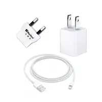 کابل تبدیل USB به لایتنینگ همراه با شارژر دیواری و مبدل برق مدل NK 605k5