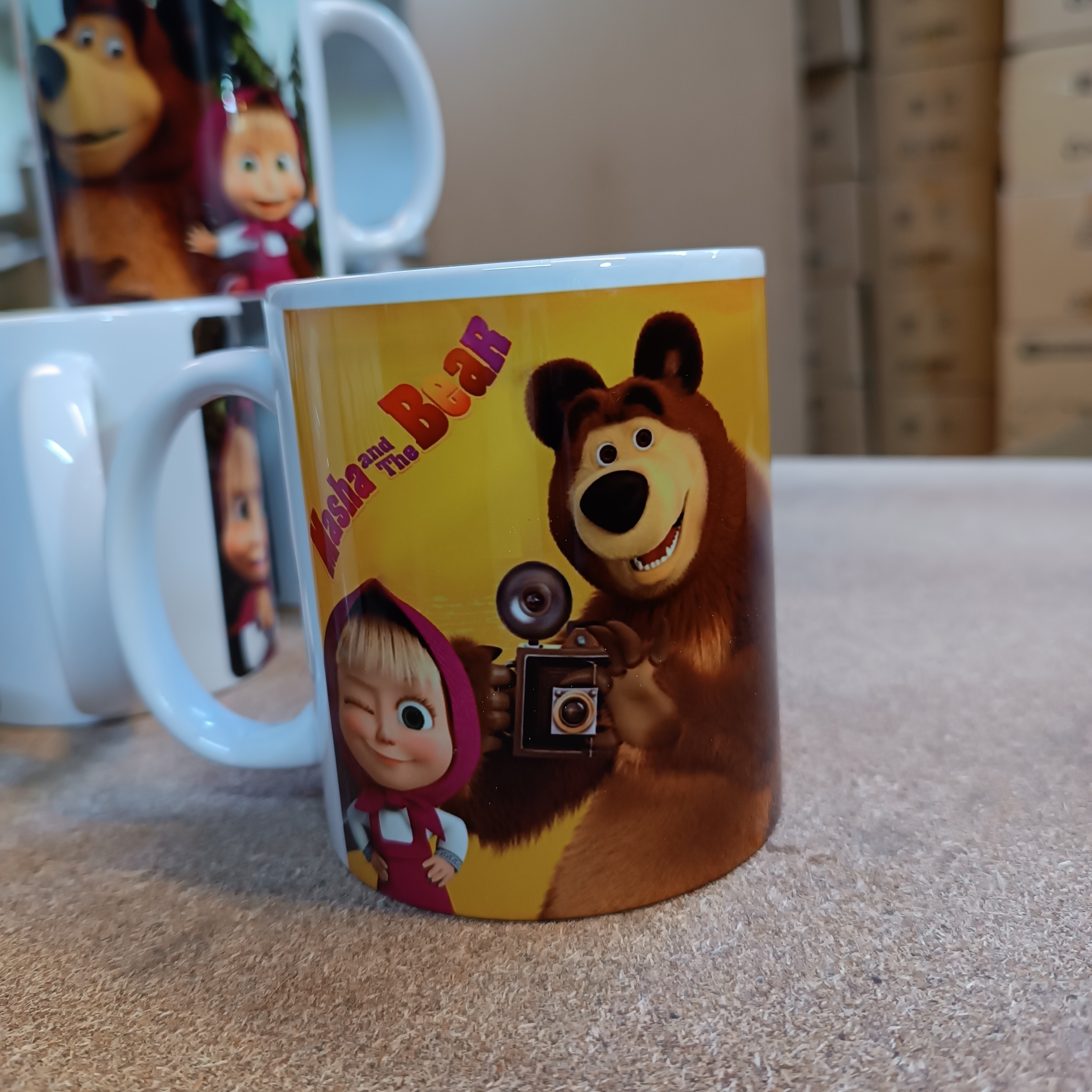 ماگ ماشا و میشا،سرامیکی،کادویی،بچگانه،کارتونی