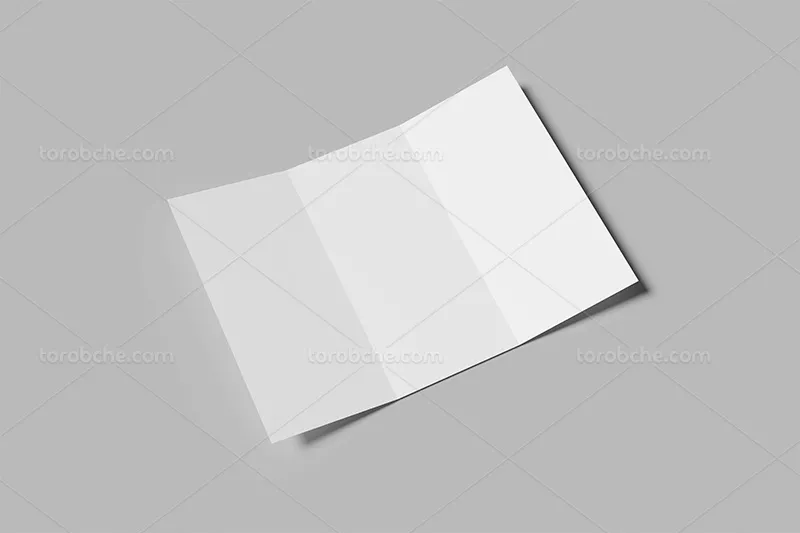 موکاپ PSD بروشور سه لت | گرافیک با طعم تربچه