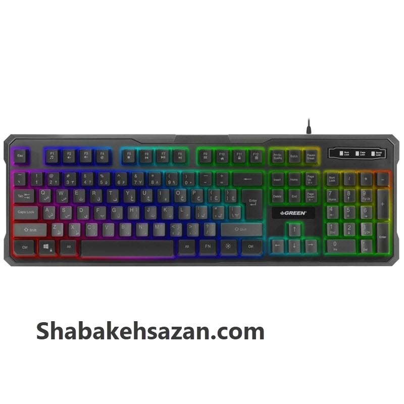 کیبورد مخصوص بازی گرین مدل GK601-RGB