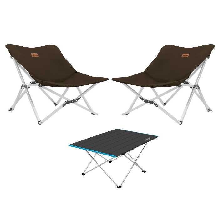 ست میز و صندلی کمپ چند رنگ کمپینگ کوچک آلومینیوم 2 اردوگاه 3 مجموعه قطعه TuruncuFil