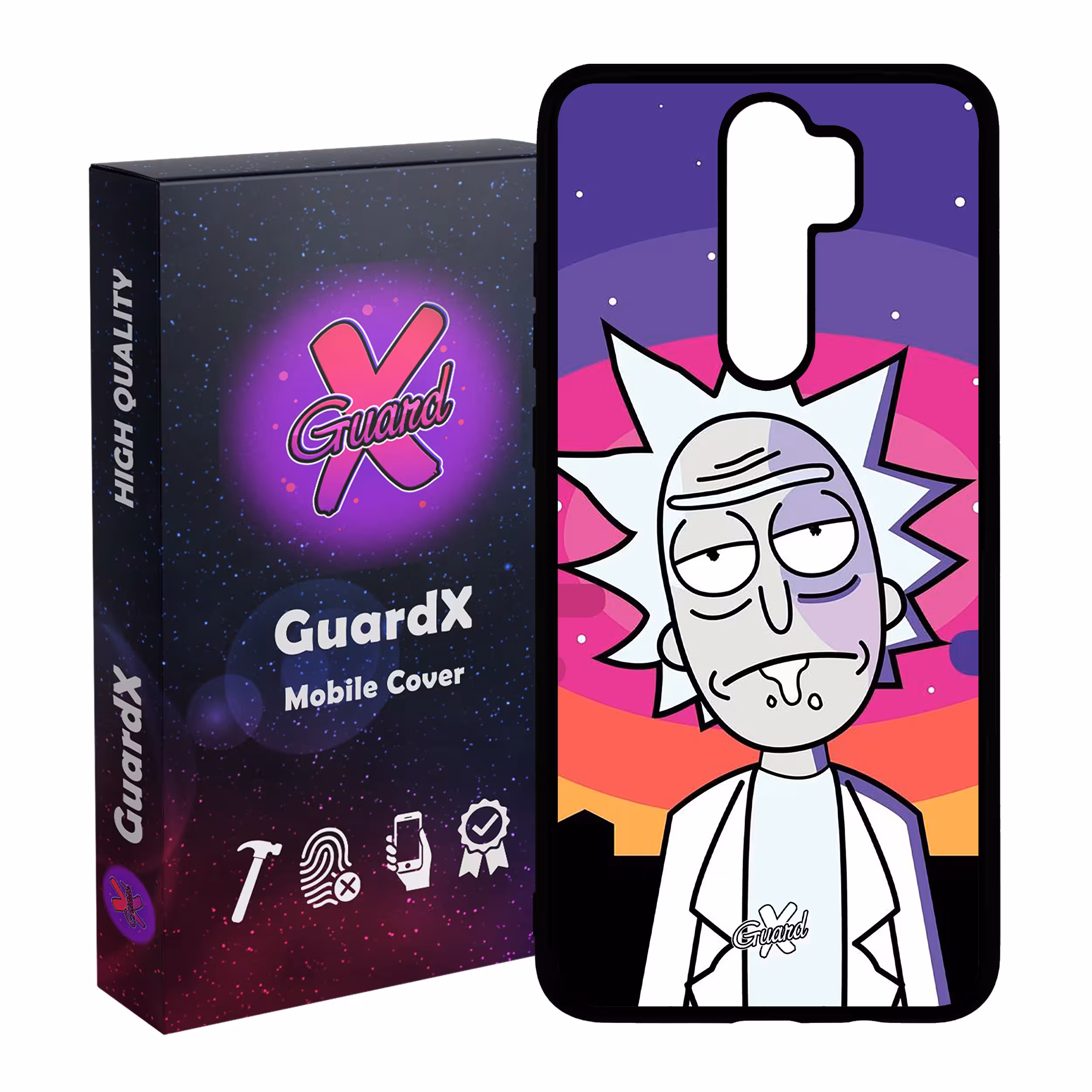 کاور گارد ایکس طرح Rick and Morty مدل Glass10099 مناسب برای گوشی موبایل شیائومی Redmi 9 / 9 Prime