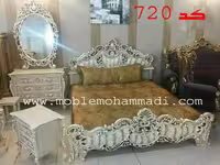سرویس خواب کد 720چوب راش شامل تخت – دراور -قاب اینه – پاتختی