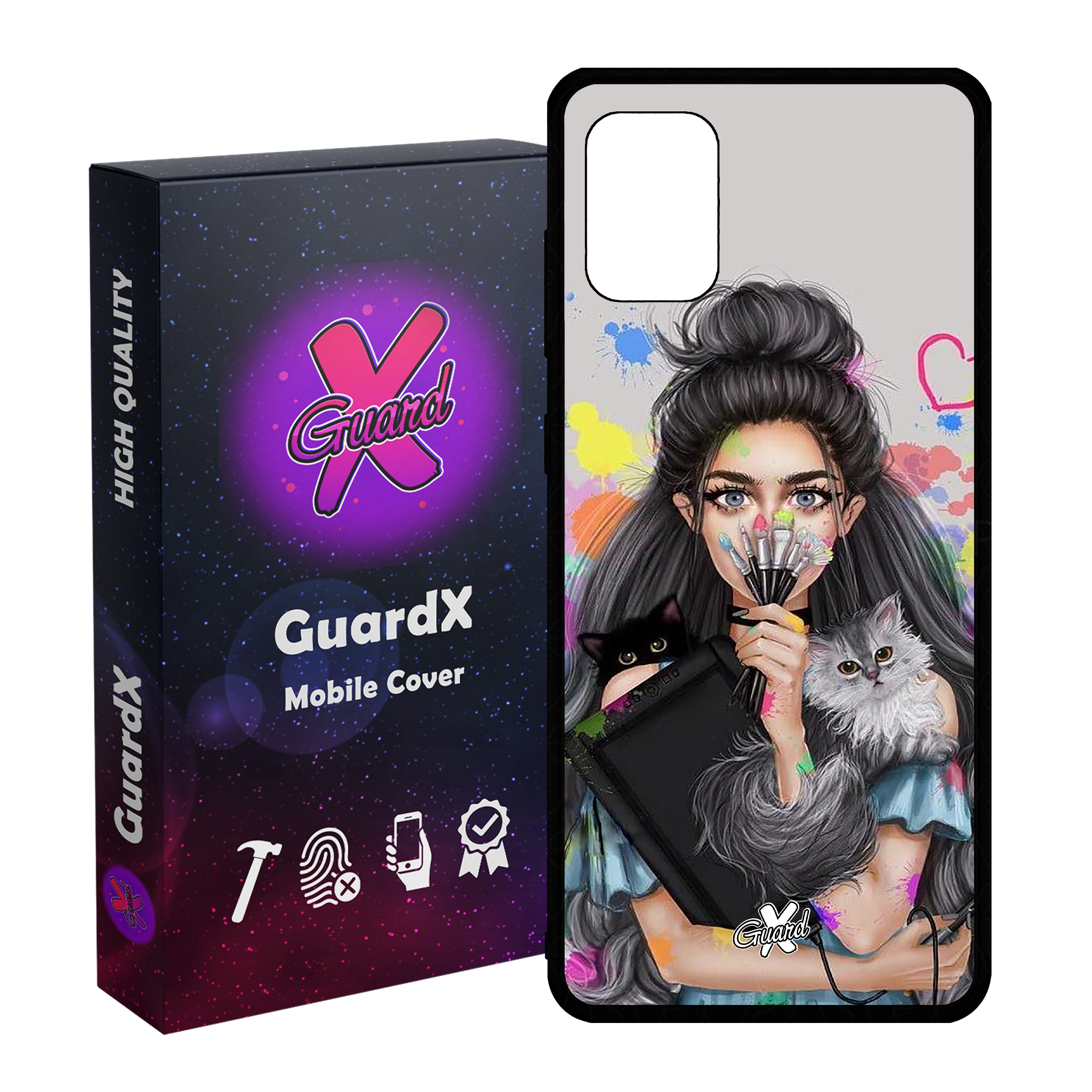 کاور گارد ایکس طرح Girl مدل Glass10386 مناسب برای گوشی موبایل سامسونگ Galaxy A51