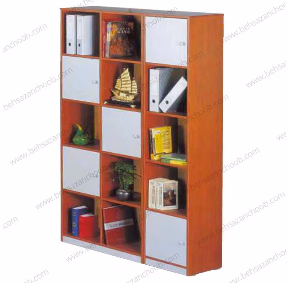کتابخانه چوبی درب دار KB 181