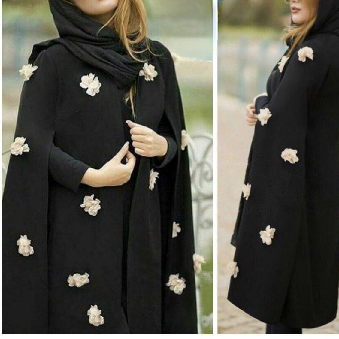 پانچ غزاله کرپ اسکاچی مشکی سایز 38 تا 48