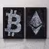 تابلو مدل بیت کوین Crypto کد m2419-w مجموعه 2 عددی