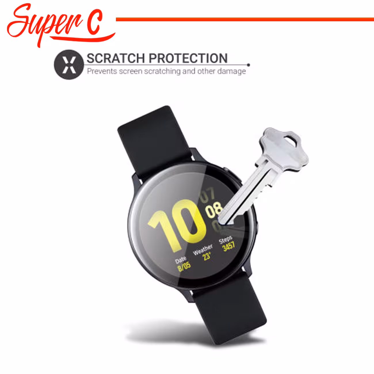 محافظ صفحه نمایش نانو سوپرسی مدل SRC مناسب برای ساعت هوشمند سامسونگ Galaxy Watch Active 2 44mm بسته دو عددی