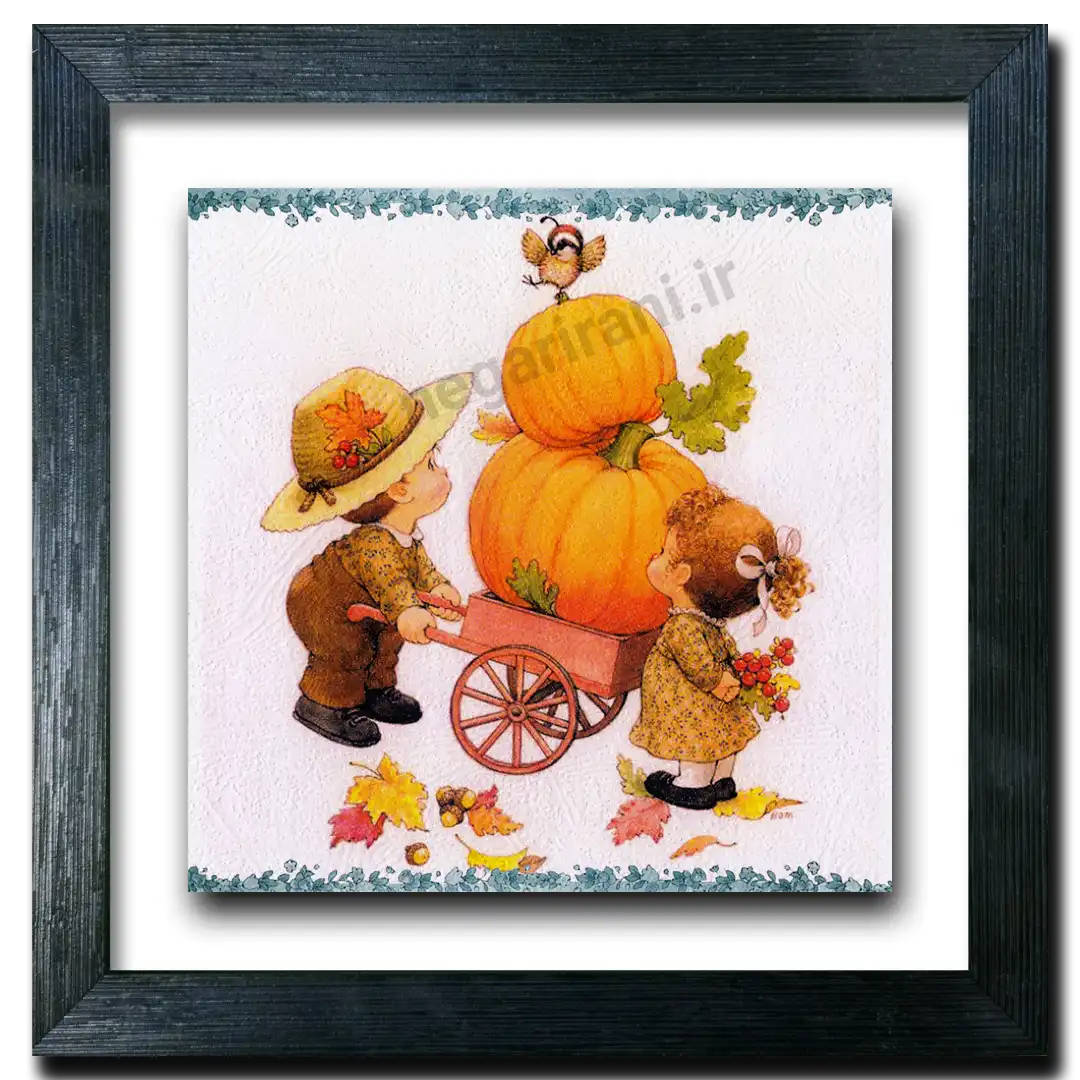 تابلو فروشنده کدو تنبل  طرح  F 44