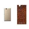 برچسب پوششی ماهوت مدل Brown-Snake-Leather مناسب برای گوشی موبایل سونی Xperia T2 Ultra