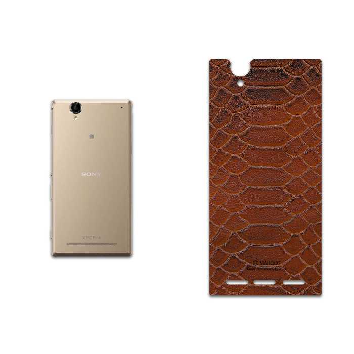 برچسب پوششی ماهوت مدل Brown-Snake-Leather مناسب برای گوشی موبایل سونی Xperia T2 Ultra