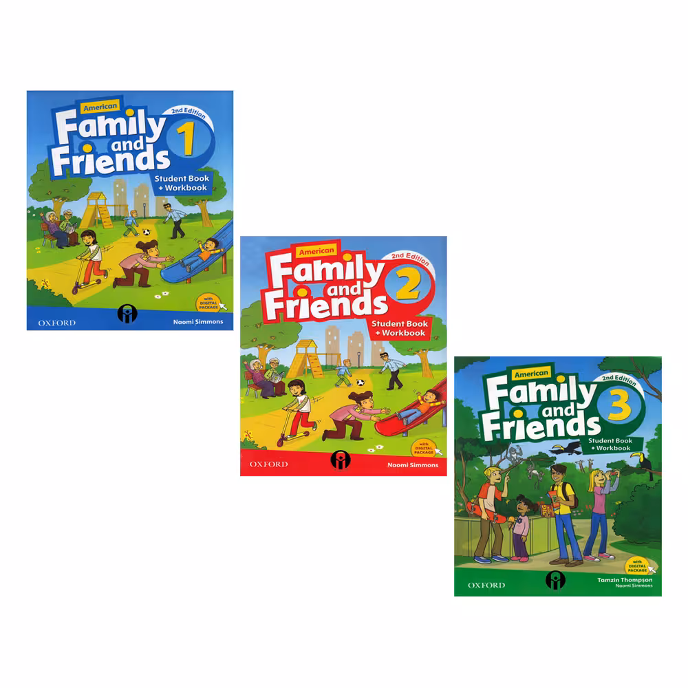 کتاب American Family And Friends Second Edition اثر Tamzin Thompson and Naomi Simmons انتشارات الوندپویان سه جلدی