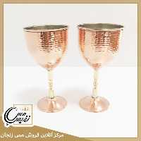 گلاسه پایه برنجی مسی مدل نفیس