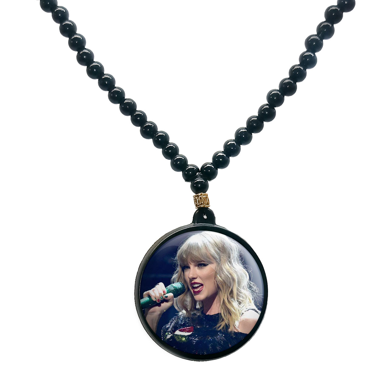 گردنبند پرمانه طرح تیلور سویفت کد pmd.122 مدل دو طرفه