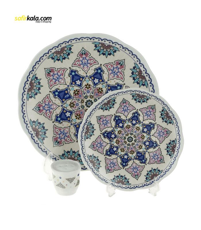 سرویس پذیرایی 9 پارچه مقصود سری نیلوفری مدل سورنا ورژن یک