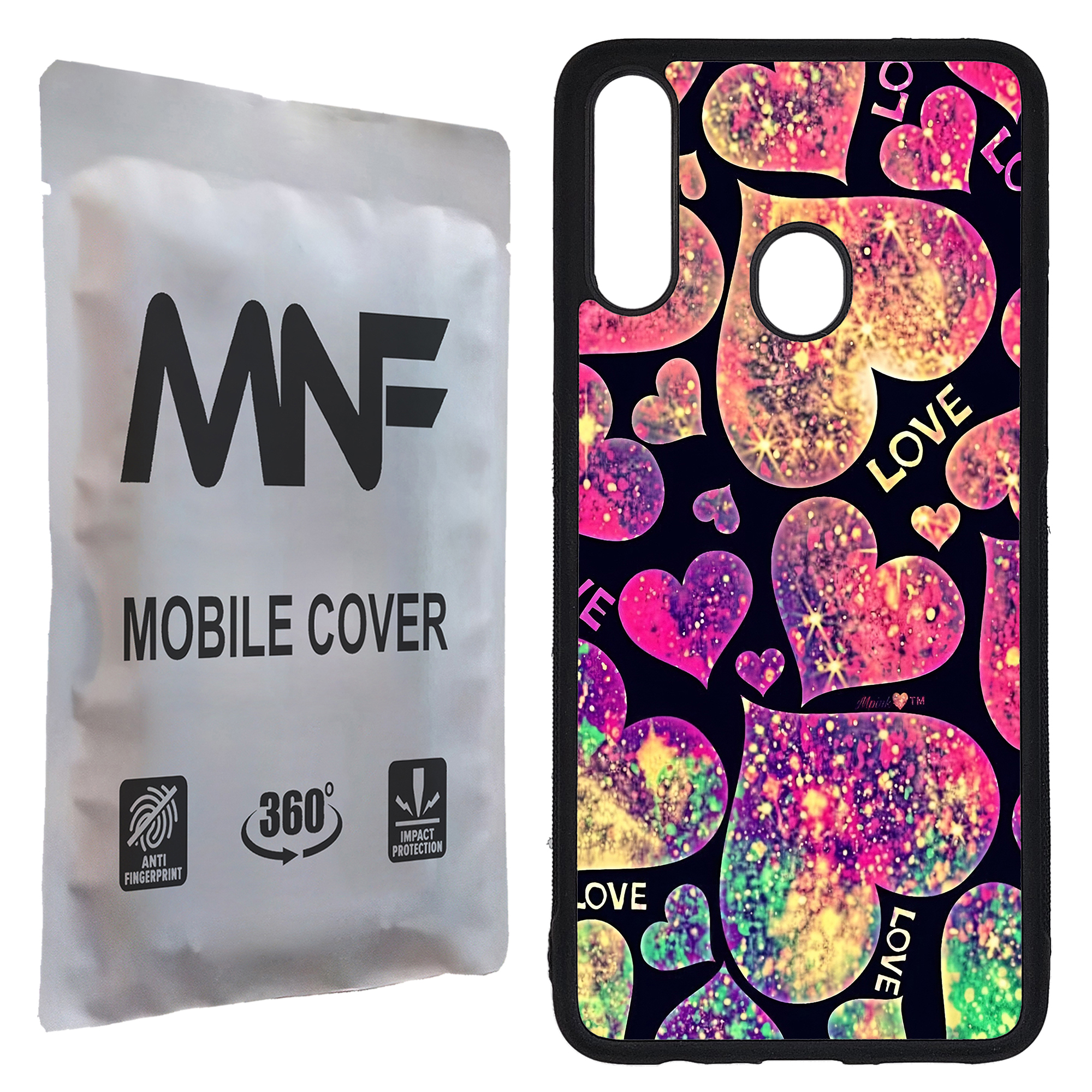 کاور ام ان اف طرح قلبی LOVE کد P-011 مناسب برای گوشی موبایل سامسونگ Galaxy A20s