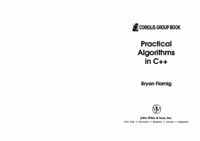 خرید و دانلود نسخه کامل کتاب Practical Algorithms in C