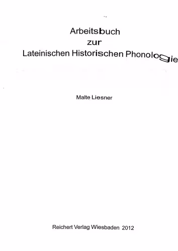 خرید و دانلود نسخه کامل کتاب Arbeitsbuch zur Lateinischen Historischen Phonologie
