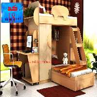 تخت دو طبقه ای کودک و نوجوان شامل تخت دو طبقه کد18