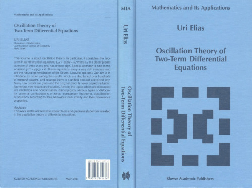 خرید و دانلود نسخه کامل کتاب Oscillation Theory of Two-Term Differential Equations