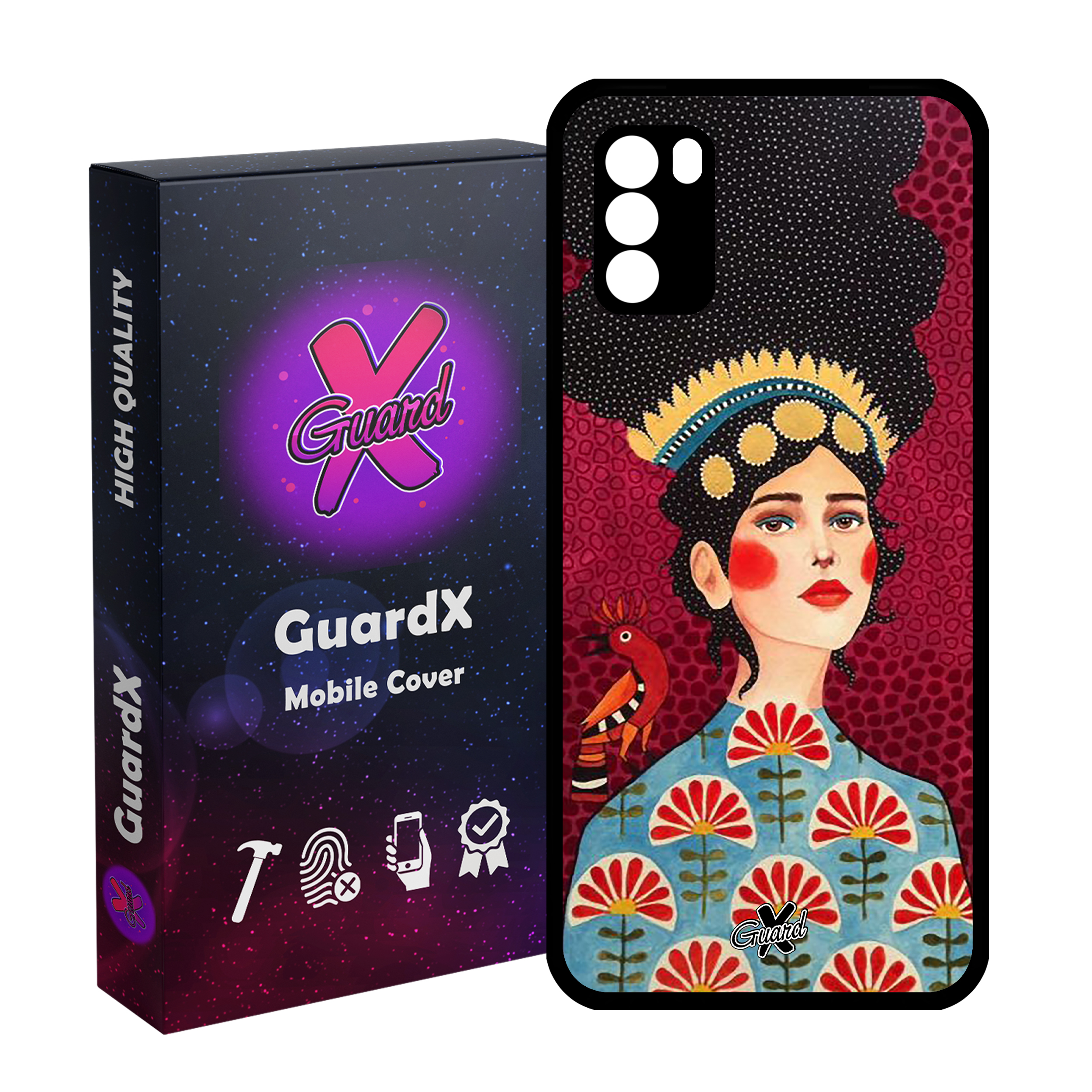 کاور گارد ایکس طرح Girl مدل Glass10179 مناسب برای گوشی موبایل شیائومی Poco M3