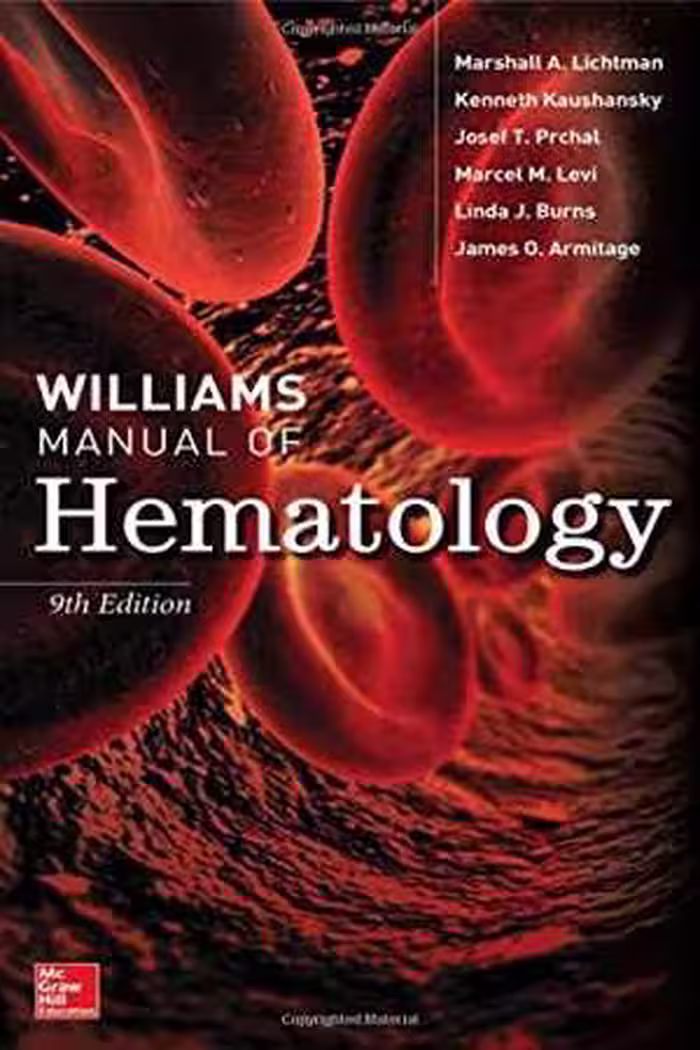 [PDF] دانلود کتاب Williams Manual Of Hematology, 9th ed, 2016