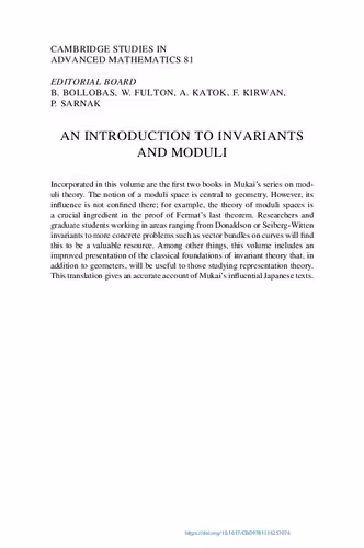 خرید و دانلود نسخه کامل کتاب An introduction to invariants and moduli