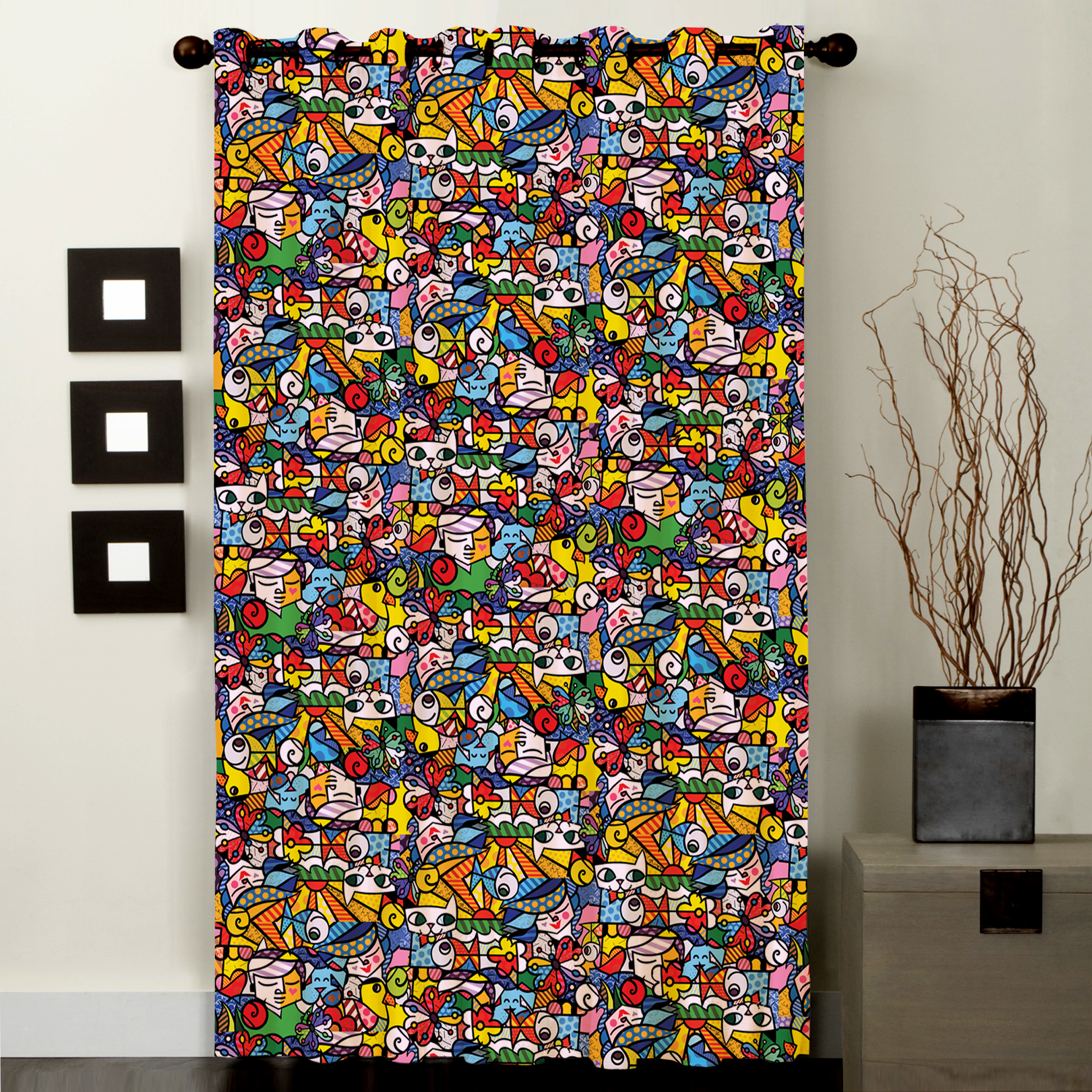 پرده رنس مدل C1-50003 ارتفاع 290 سانتی متر