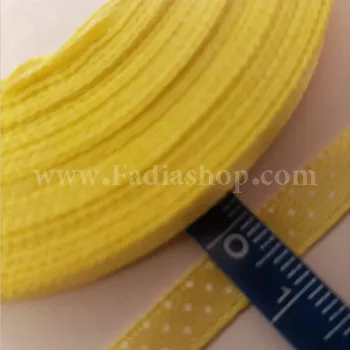 روبان 7 خالدار زرد لیمویی