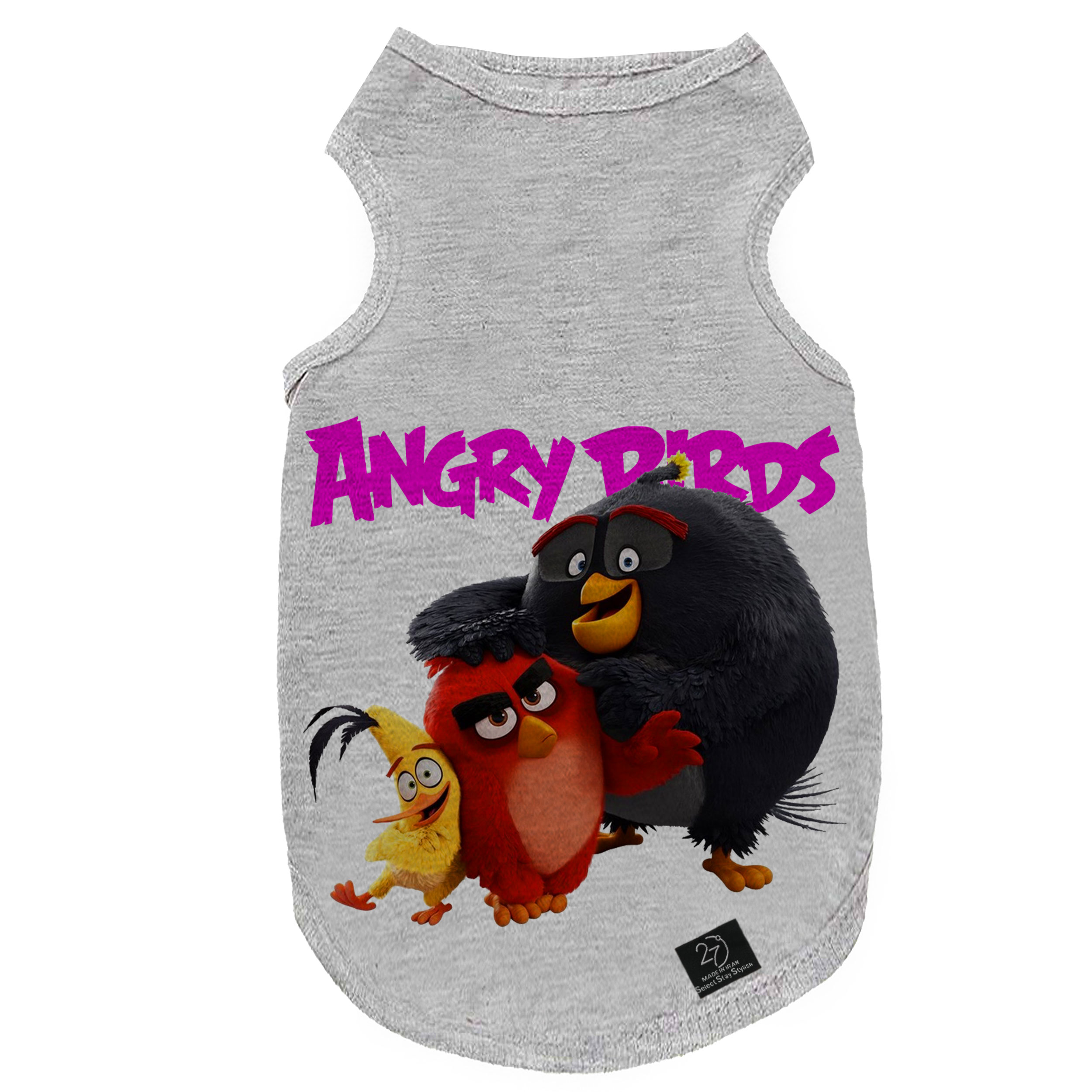 لباس سگ و گربه 27 طرح Angry Birds Friendly کد MH367 سایز L