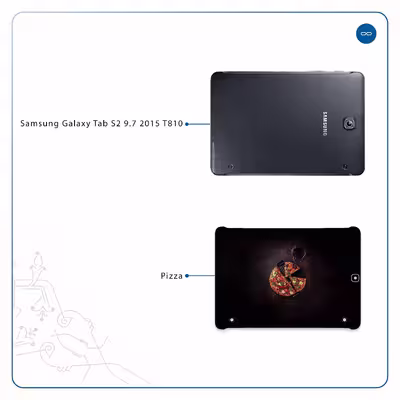 برچسب پوششی ماهوت مدل Pizza مناسب برای تبلت سامسونگ Galaxy Tab S2 9.7 2015 T810