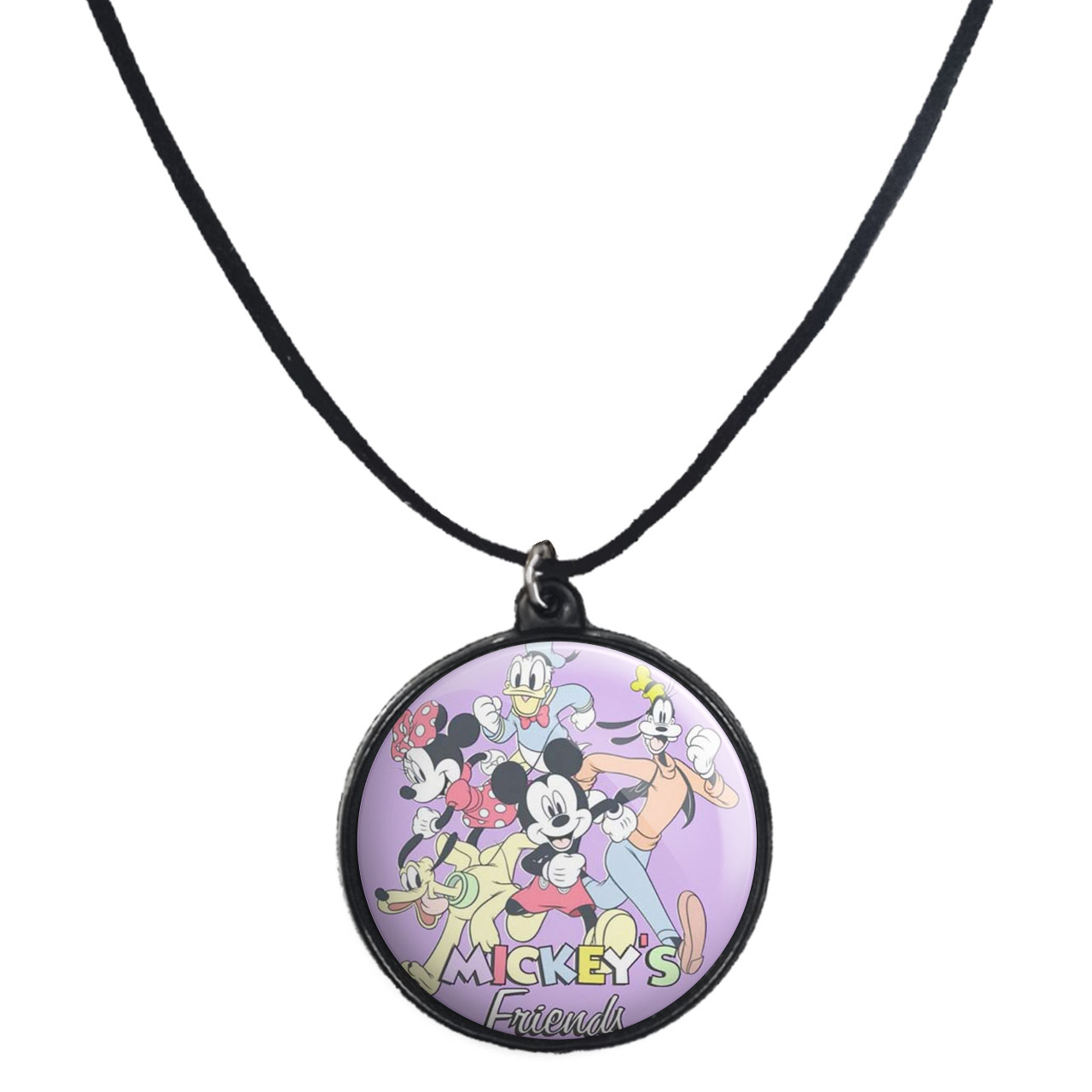 گردنبند پرمانه طرح میکی موس کد pmb.12963 مدل دو طرفه