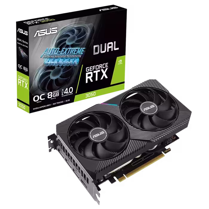 کارت گرافیک ایسوس ASUS DUAL RTX 3050 8GB OC | فروشگاه گیمینگ تکاف