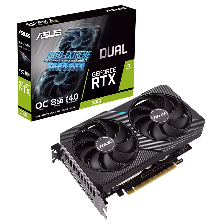 کارت گرافیک ایسوس ASUS DUAL RTX 3050 8GB OC | فروشگاه گیمینگ تکاف