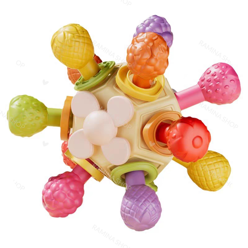 دندانگیر سیلیکونی جغجغه ای طرح میوه منهتن Manhattan